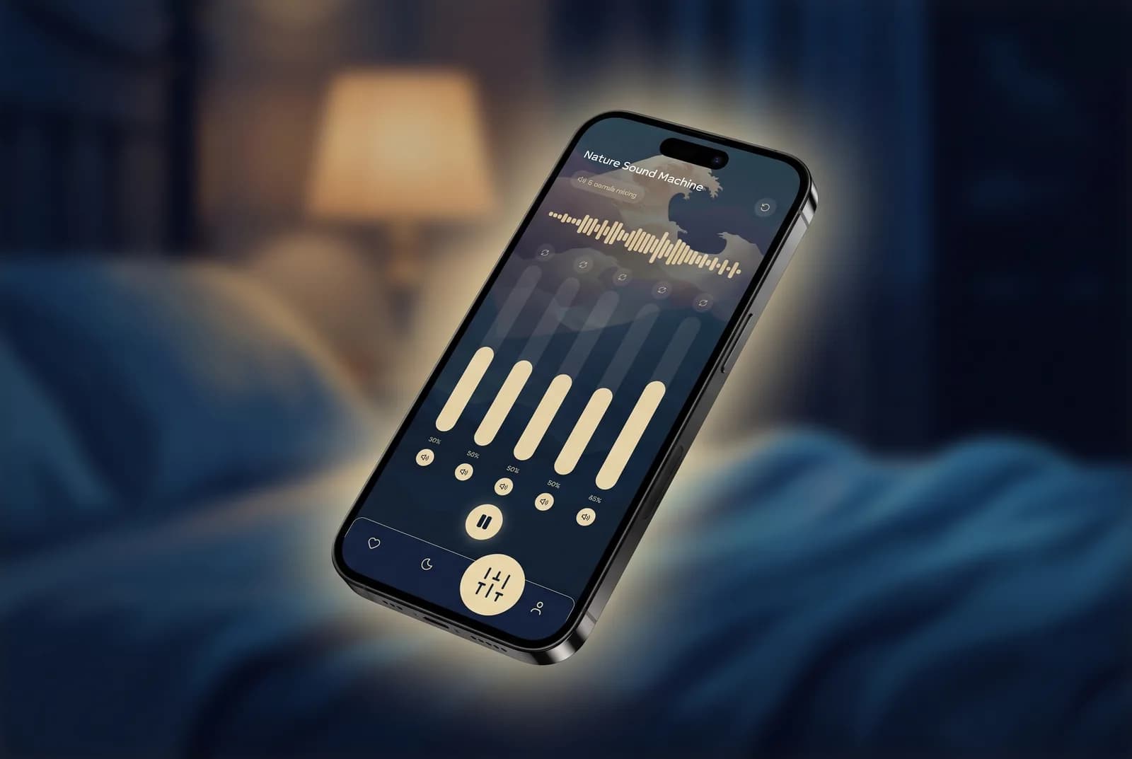 Phone showing a personal sound mix